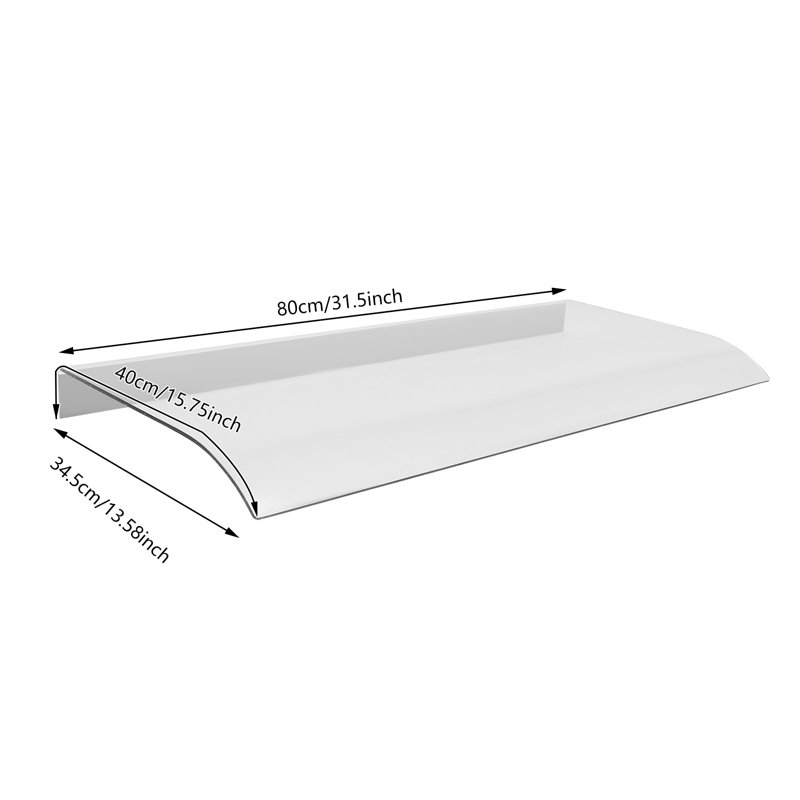 Slope Window Awning in Clear, Clear, 2'' H x 31.5'' W x 15.7'' D