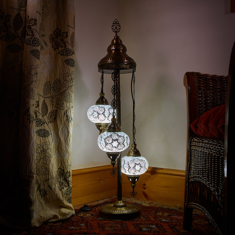 Morrisville 102cm Copper Lighting Floor Lamp Set