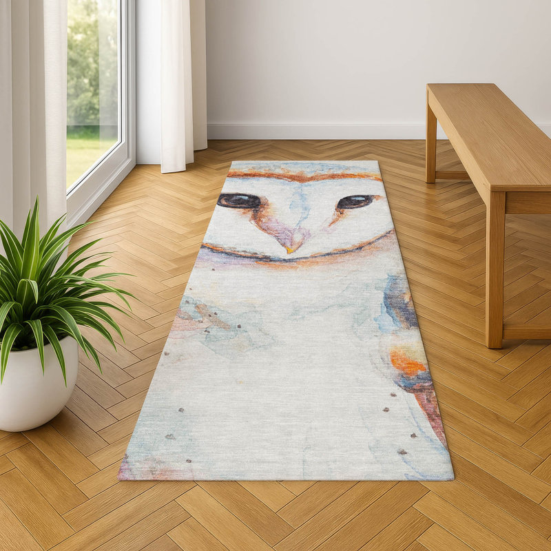 Premium Machine Washable Mayfield AMF2280 Animal Rug, 8' x 10', Ivory