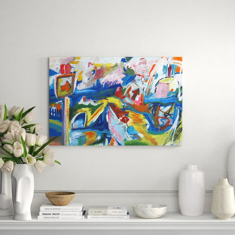 All Signs Point To Yes Print by Dylan Grey, Image Brush Gel, 36" H x 54" W