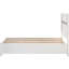 Lit de rangement simple blanc, idéal pour divers styles de décoration de chambre à coucher, avec compartiments, look propre et polyvalent, fabriqué en stratifié de papier de bois massif, lit de 49,91 pouces de hauteur avec fonction,