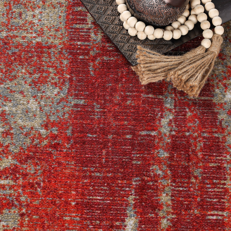 Topeka Modern Abstract Washable Non-Slip Indoor Area Rug, Rectangle 2' x 3'
