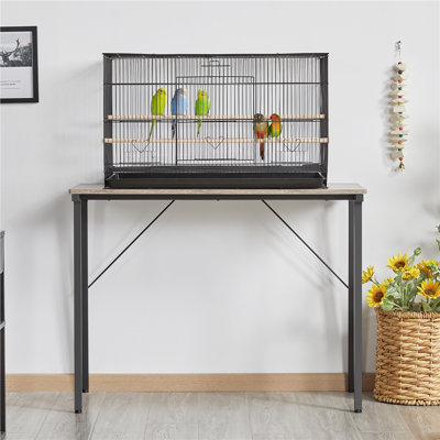 Taylorsville 30'' Iron Flat Top Table Top Bird Cage with Perch