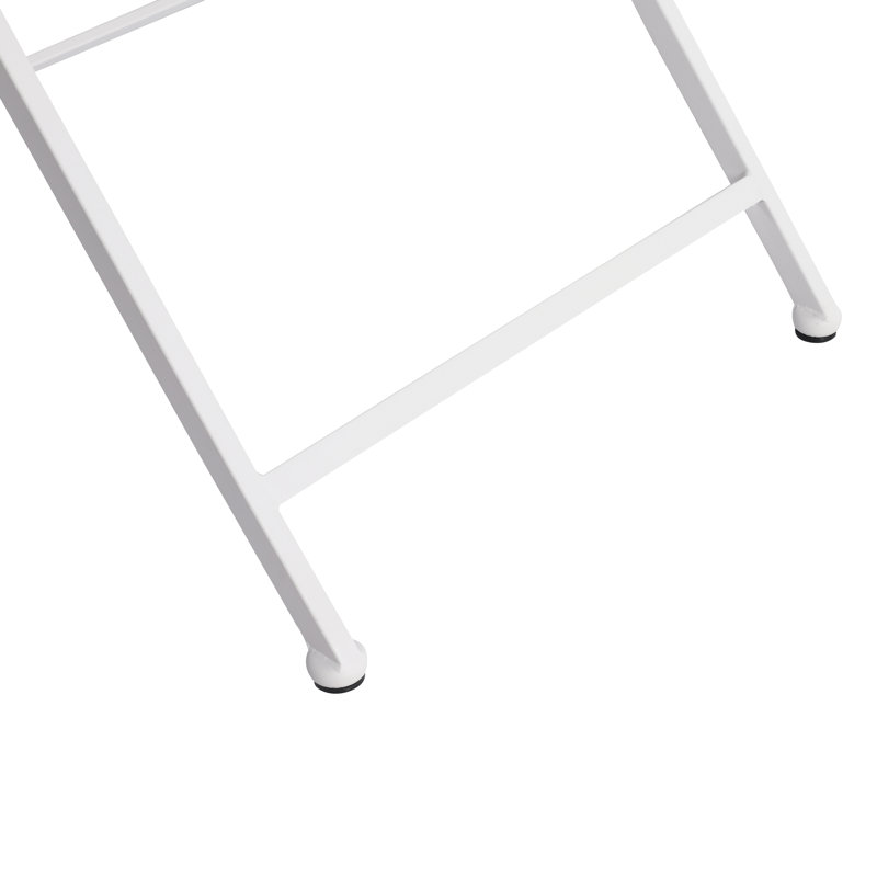 Table carrée pliante en polypropylène de 28 pouces avec pieds en métal, table multifonctionnelle intérieure et extérieure