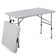 4-Foot Plastic Folding Table, Indoor Outdoor Desk with Carrying Handle and Height Adjustable