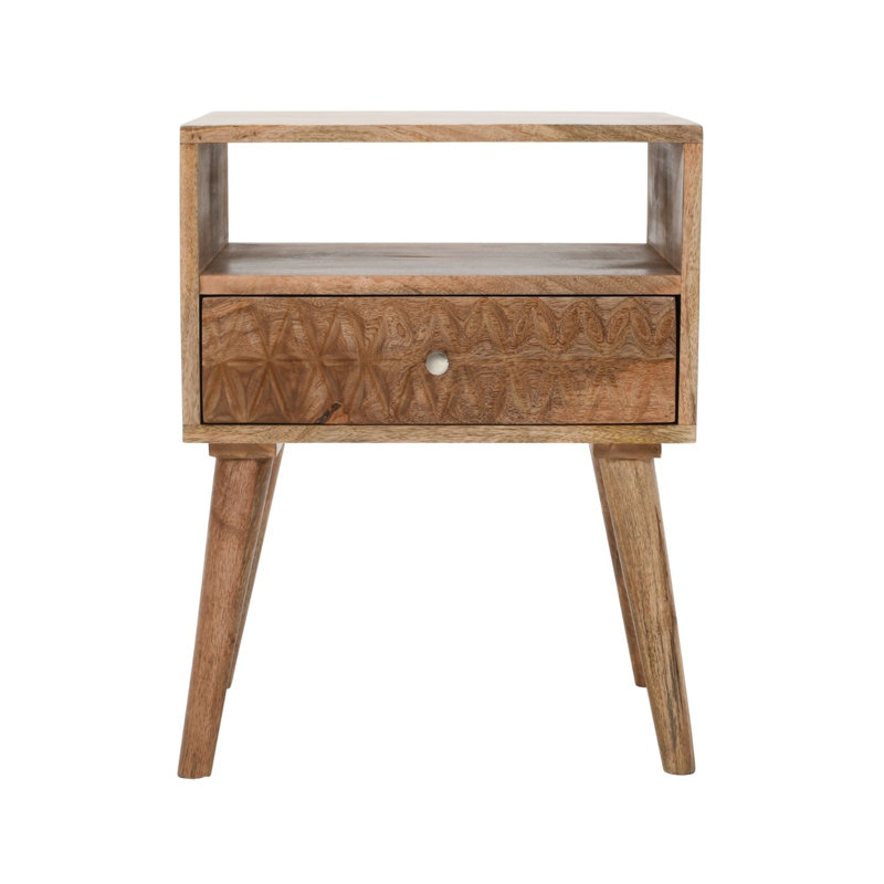 Saephan Solid Wood End Table