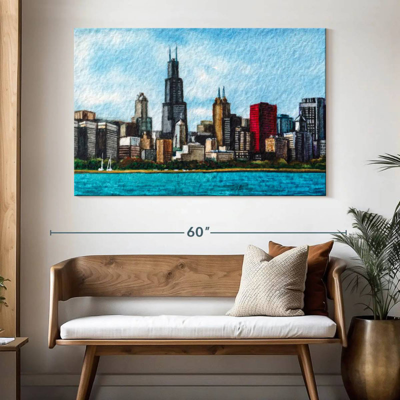 Horizon de Sirci à Chicago, H 34 po x l 51 po