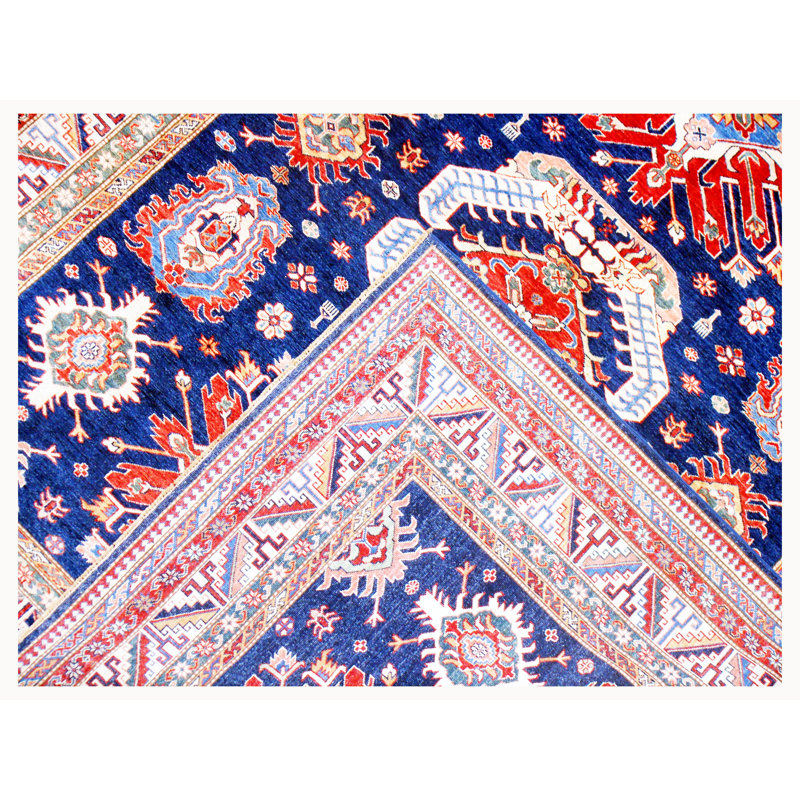 Kazak Hand Woven Wool Area Rug