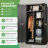 36 Inch Wide Metal Nordman Storage Cabinets with Lock and Adjustable Shelves(72'' H X 36'' W X 18'' D), Black-813876209-813876210