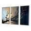 Blue Cherry Blossom Branch I - ensemble d'art mural moderne sur toile-88084683-88084688