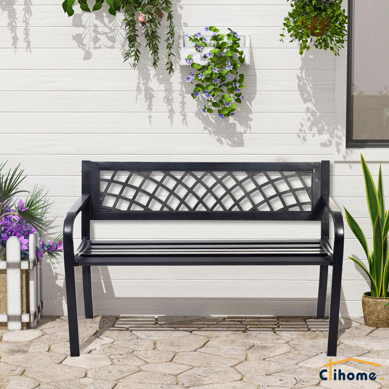 Banc de jardin en acier inoxydable