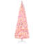 Arbre de Noël artificiel enneigé à la main avec forme de crayon, branches de pin réalistes et lumières DEL blanc chaud Prelit Snow-287133510
