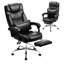 Fauteuil de direction avec repose-pieds, capacité de 300 lb avec chaise de bureau à haut dossier et coussin lombaire