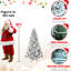 Arbre de Noël enneigé 6 pi avec 300 lumières blanches chaudes, 779 pointes, assemblage facile, base en métal pour décoration de Noël enneigée, ambiance, décoration, support-734810532