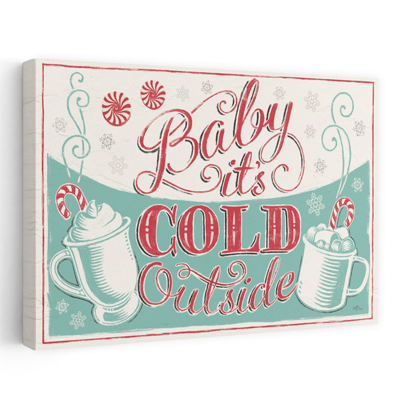 Merry Little Christmas I - Candy Canes Christmas Cold Cups Art, H 36 po x l 48 po
