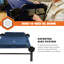 Lit de camp portatif convertible 2 personnes Disc-O-Bed, bleu marine-128799194