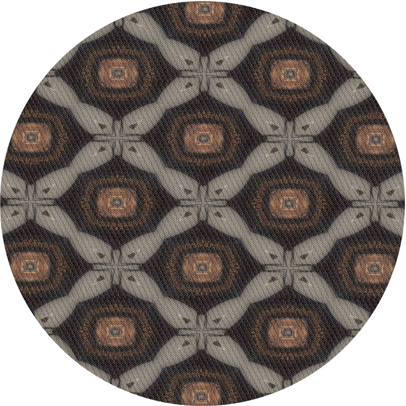 Geometric Indoor Rug, Round 5'