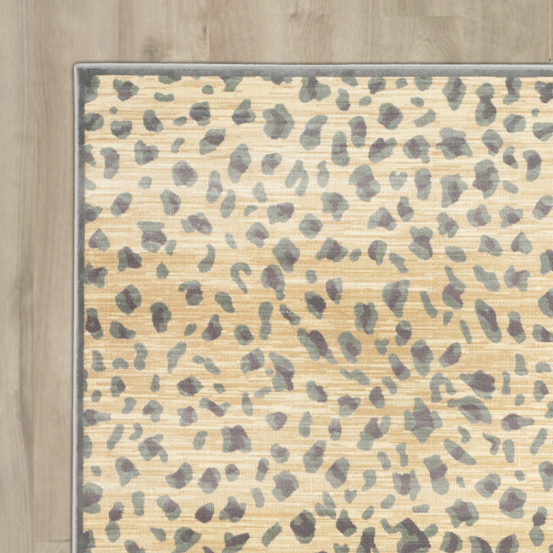 Tapis gris clair/crème Martha Stewart, Rectangle 5 pi 3 po x 7 pi 6 po