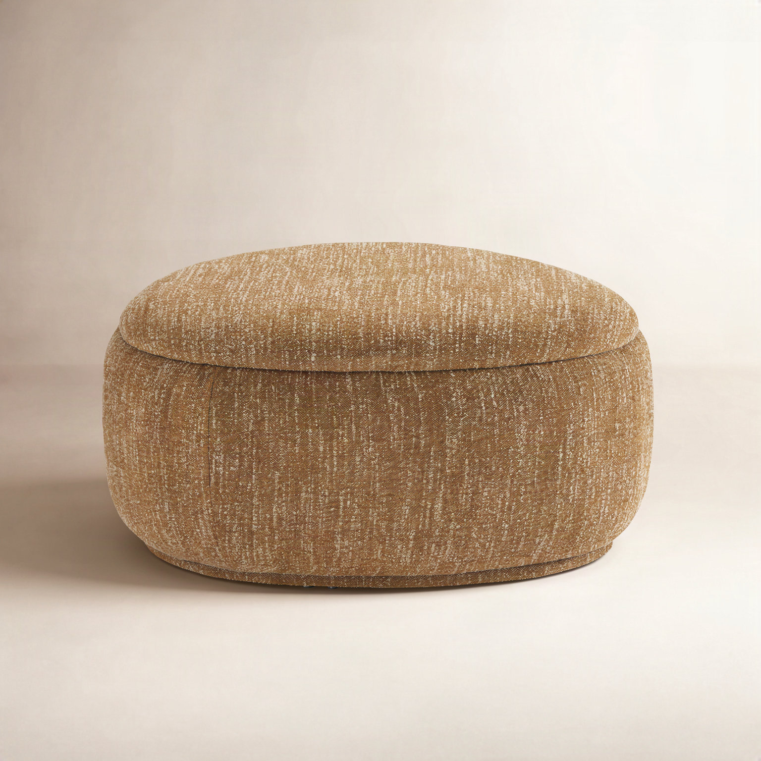 Hoya 34" Ottoman, Mellow Mustard Boucle