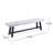 Outdoor Carlisle Benches, Sandblasted Light Gray + Black(Set Of 2)