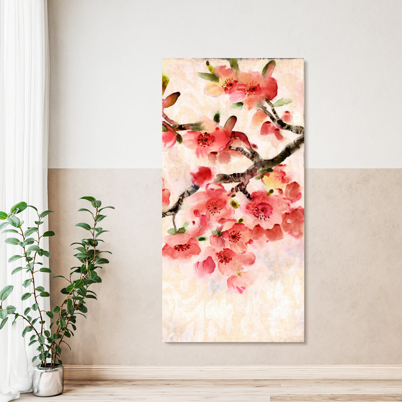 Composition de cerisier en fleurs sur verre