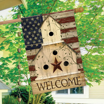 Drapeau de la maison patriotique Americana Welcome
