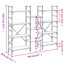 Aadrian 136.5cm H x 160cm W Steel Etagere Bookcase-2100616569