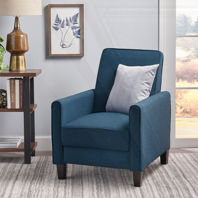 Fauteuil en lin, Tissu bleu marine