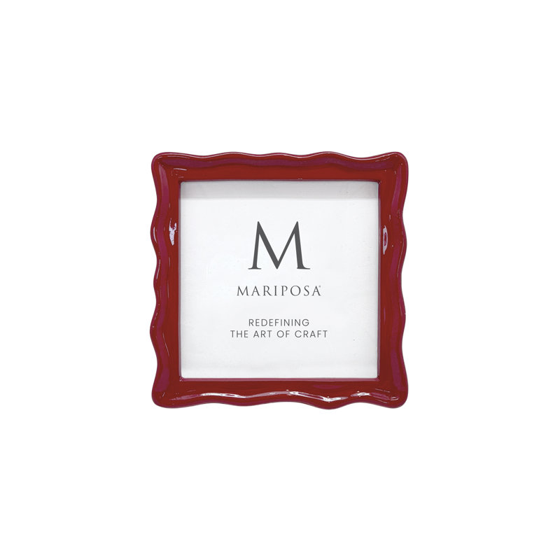 Cadre ondulé rouge 4 x 4, Red, 4" x 4"