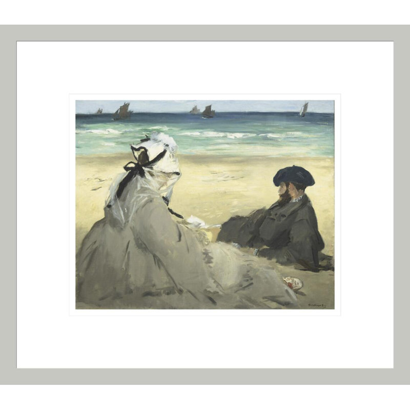 «On the beach» par Estampe numérique encadrée, 13,75 po H x 15,67 po L