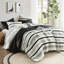 Ensemble de literie à rayures 7 pièces pour très grand lit. Tissu en microfibre. Assure une nuit de repos. Et. Motif fascinant. S'agence à différents styles de chambre à coucher. Pour réduire le rétrécissement. Facile à ranger très facilement. 100%-122456065