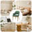 Modern Upholstered Dining Accent Chair with Wooden Legs-462437494-462437495