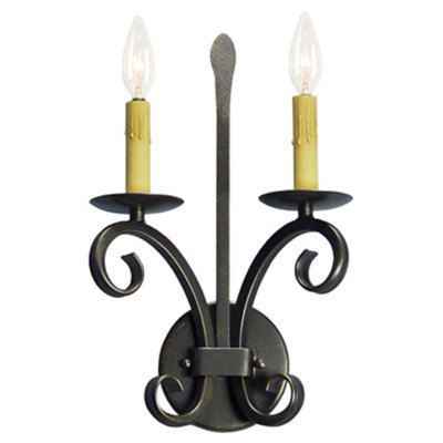 Valetta Steel Candle Wall Light