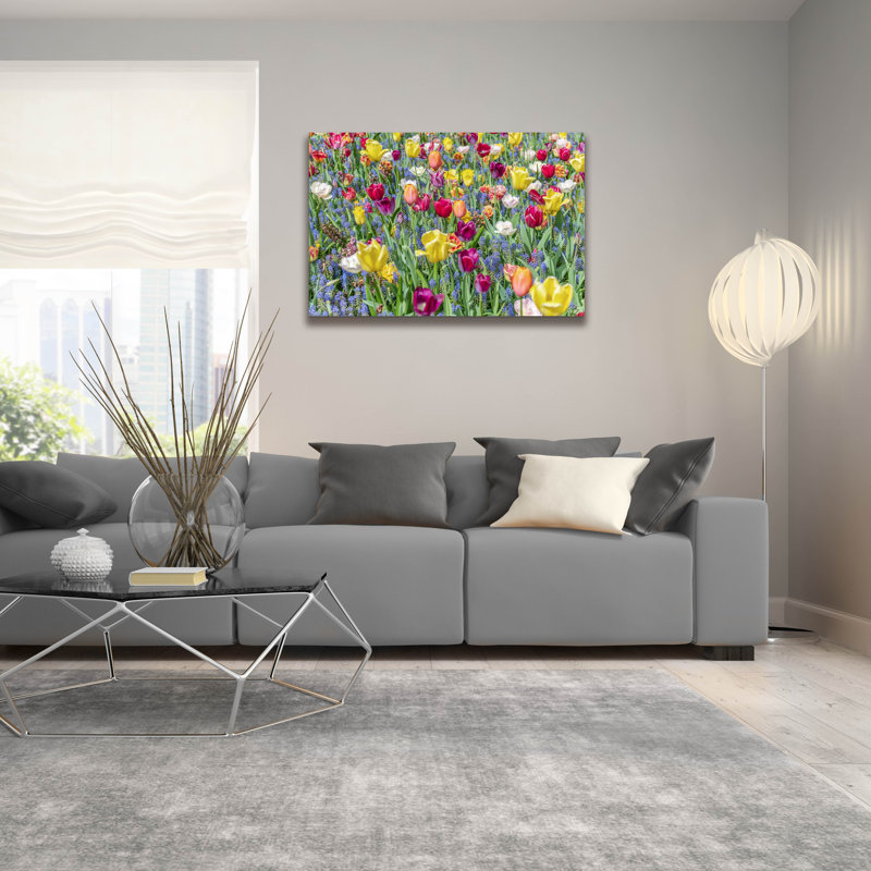 "Tulipes Kuekenhaus I" par Richard Silver, H 24 po x l 36 po x P 0,2 po
