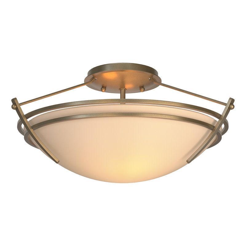 Plafonnier semi-encastré 16,4 po Tryne, Sable, Or doux