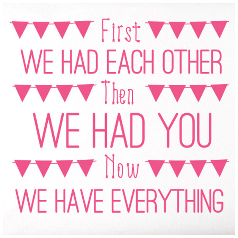 Non-Wall Damaging Wall Decal, Large, Pink
