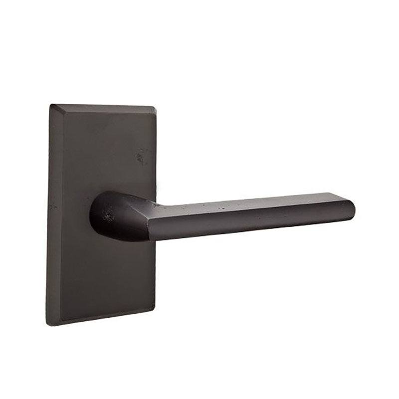 Poignée de porte avec rosette Lagement Passage (Hall & Closet), Gauche, Bronze plat noir