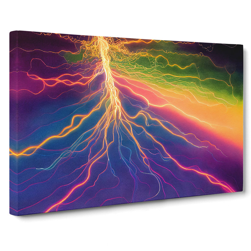 Lightning Bolt Vol.1 - Wrapped Canvas, 35cm H x 50cm W x 3cm D