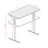 Skyscraper Electric Height Adjustable Standing Desk, Dual Motor and Digital Control with Memory, 72x24, White Top with White Frame-765077069-765077067