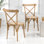 Chaises de salle à manger en bois de teck massif Cassis Farmhouse