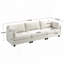 Canapé 3 places en tissu chenille profond-601297878