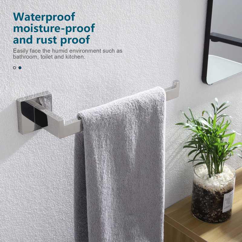 Support mural pour salle de bain, Chrome poli