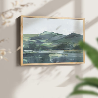 Green Grey Mountains II -Framed Print - Restickable