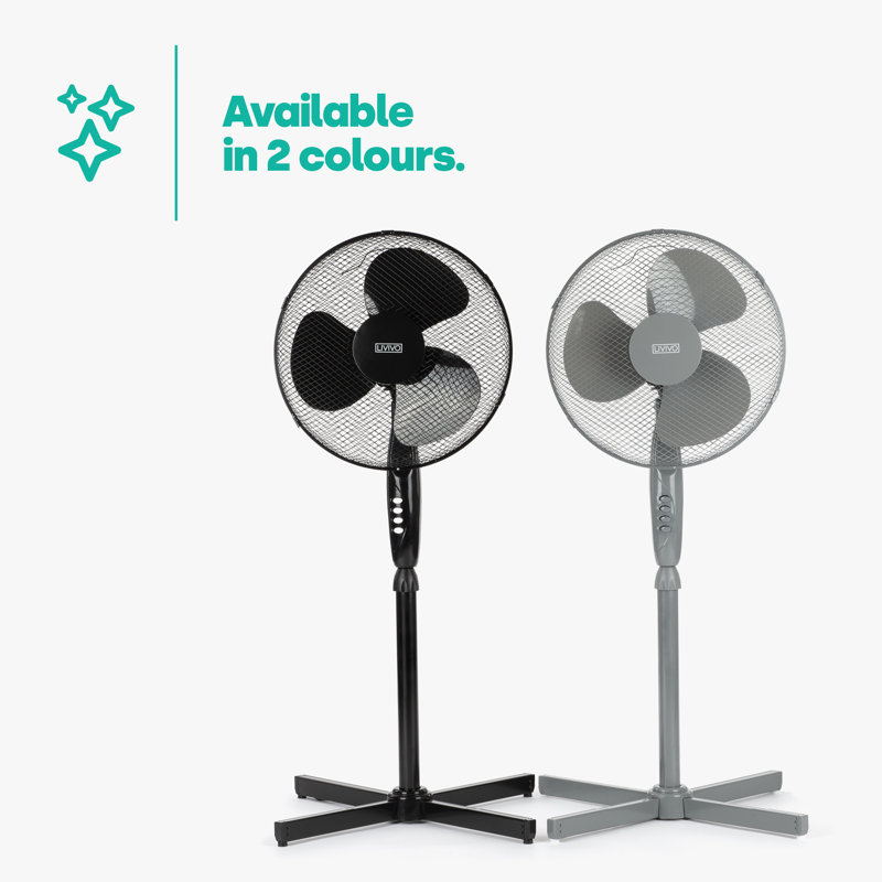 LIVIVO 130Cm Oscillating Pedestal/Standing Fan, Grey