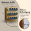 Freestanding，wall Bamboo Spice Jar & Rack Set