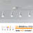 Plug-in Track Light, 4-Light Ceiling Spotlight with 16.4' Cord