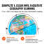 Globe terrestre lumineux avec support, 330,2 mm (13 pouces), globe éducatif avec base stable en métal lourd et veilleuse DEL avec carte des constellations imprimée en HD, rotatif, idéal pour l'apprentissage en classe des enfants.-632766174
