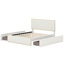 Lit plateforme tapissier double avec 4 tiroirs Lamoyne-517874240