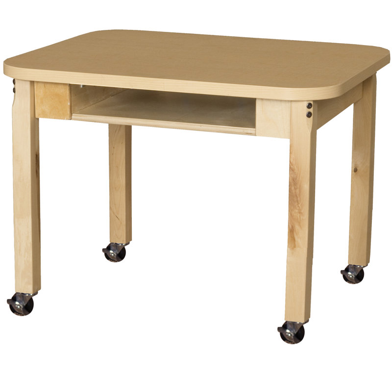 Bureau ouvert à hauteur ajustable, H 18 po x l 24 po x P 18 po, Beige