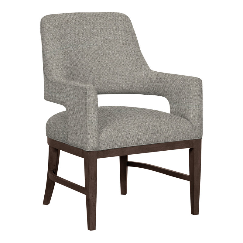 Chaise avec accoudoirs Josie Grande, Polyester 3152 Lin, Noisette